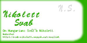 nikolett svab business card